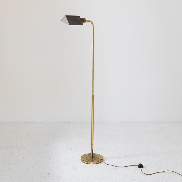Adjustable Brass Floor Lamp, 1980s For Sale - Image 6 of 6