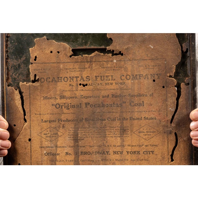 Early 20th Century Embossed Pocahontas Fuel Co. Advertising Sign For Sale - Image 4 of 6