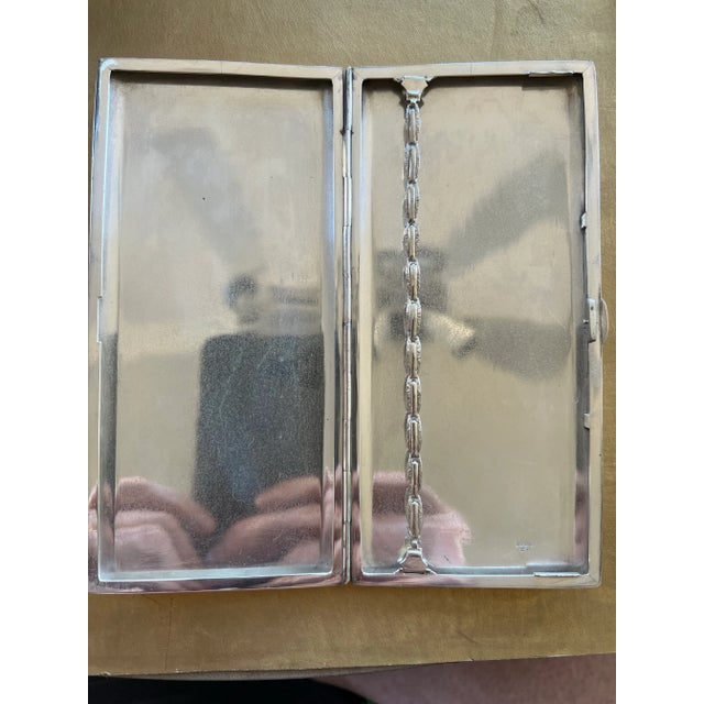 Art Deco Vintage .950 Sterling Silver Cigarette Case Circa 1930’s. Card Holder? For Sale In Chicago - Image 6 of 6