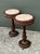Sienna Vintage Regency Ormolu Pedestal Table With Inset Marble - Set of 2 For Sale - Image 8 of 12