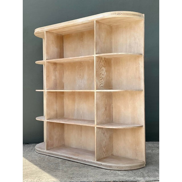 Vintage Washed Wood Wide Etagere For Sale - Image 11 of 12