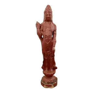 Kwan Guan Yin Asian Cement Garden Statue Budda Goddess of Compassion, Mercy, and Love