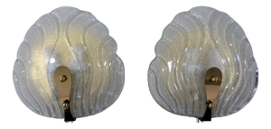 Murano Glass Wall Lamps from Hillebrand, 1960s, Set of 2