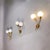 Brass and Glass Wall Lamps, 1950s, Set of 3 For Sale - Image 4 of 13