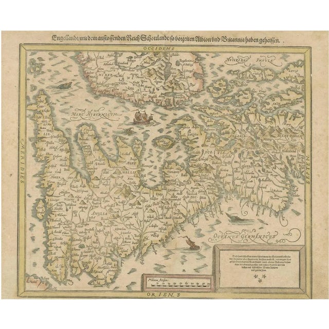 Map of the British Isles by Sebastian Münsters, 1590 For Sale