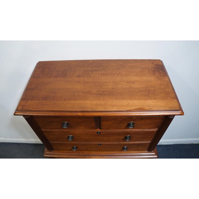 Brown Durham Furniture Saville Row Collection Solid Cherry Early American 39" Chest on Chest 980-157 For Sale - Image 8 of 13