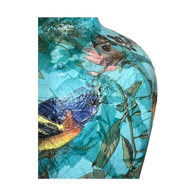 Table Lamp in a Beautiful Victorian Bird and Floral Pattern For Sale - Image 11 of 14