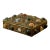 Antique Tibetan Filigree Jewelry Box, Agate Stone Brass Trinket Box For Sale