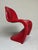 This red Verner Panton chair is a designer classic. This one was produced in 1971. Dated and marked on the back. The chair...