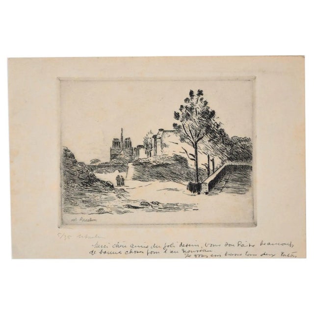 Landscape with Figures is a beautiful engraving, realized by the French painter and engraver Maurice Asselin, datable to...