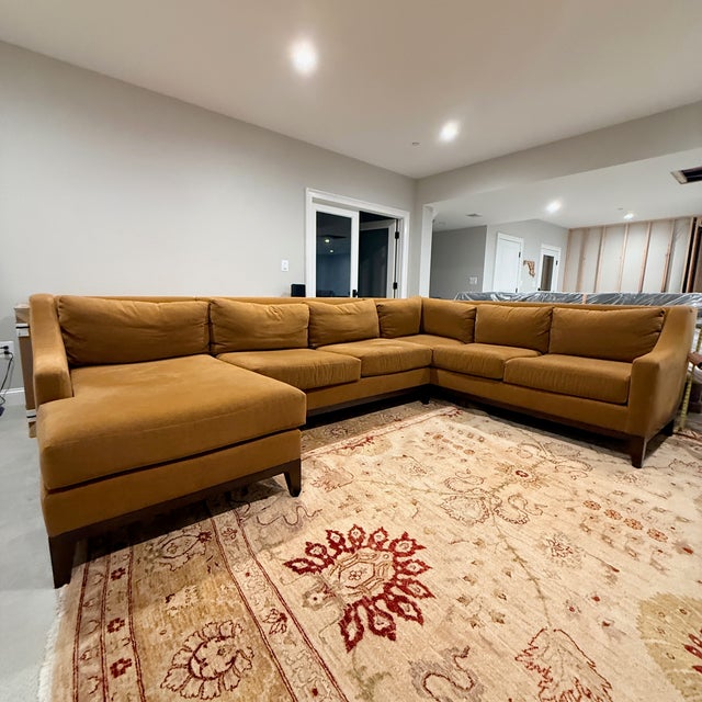Stewart Furniture Mohair Sectional For Sale - Image 10 of 15