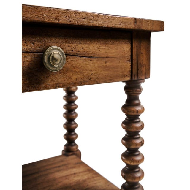 Narrow Bobbin-Turned Rustic Nightstand For Sale - Image 4 of 7