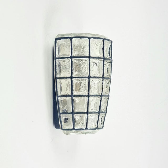 Mid-Century Modern Mid-Century Modern Glass Wall Light from Limburg, Germany, 1970s For Sale - Image 3 of 11