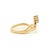 Modern Sculptural Pear Cut Diamond Solitaire Wave Ring Size 8 in 14k Yellow Gold For Sale In New York - Image 6 of 14