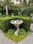 Stone Gray Vintage Scalloped Cast Stone Dolphin Birdbath For Sale - Image 8 of 11