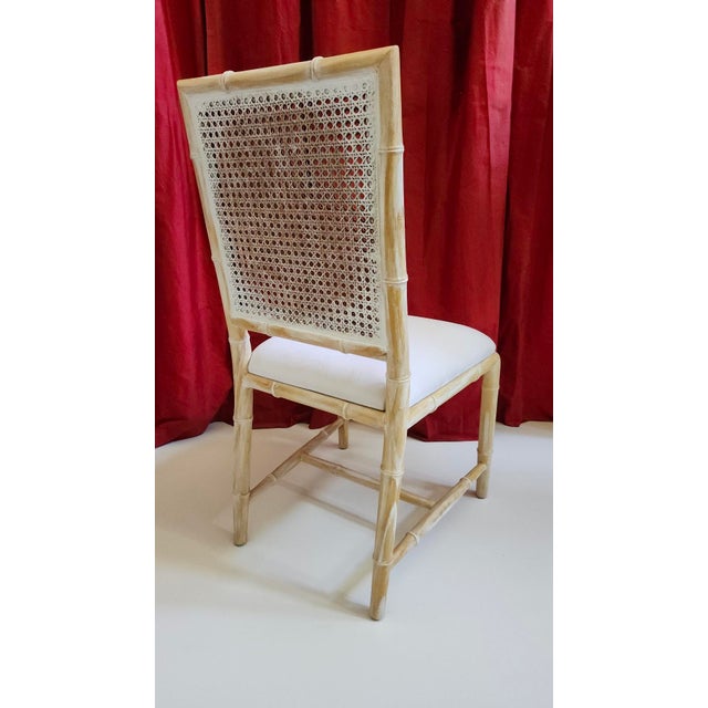 Klismos & Faux Bamboo Distressed Finish Dining Chairs, 2 Klismos End Chairs, 6 Aubrey Side Chairs For Sale In Las Vegas - Image 6 of 18