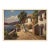 Italian Coastal Village Oil Painting, Attributed to Garelli, Mid-Century For Sale
