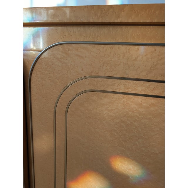 Mid-Century Italian Birch Burl & Brass Sideboard attributed to Turri, 1970s For Sale - Image 15 of 18