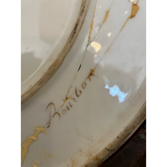 Ceramic Antique Porcelain Plaque of Louis Ixv and Mistresses by Sevres. For Sale - Image 7 of 8