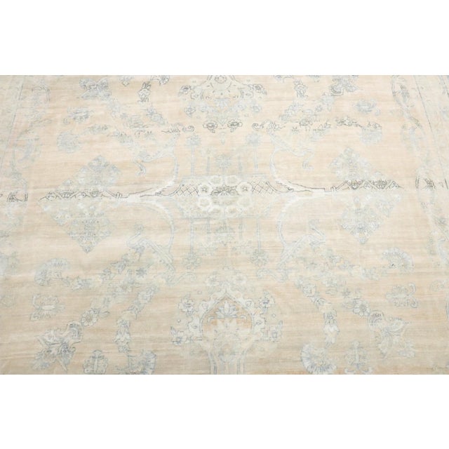 Early 20th Century Early 20th Century Beautiful Persian Yazd Room Rug - 8'9" x 11'8" For Sale - Image 5 of 10