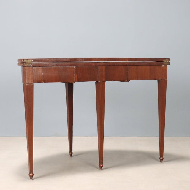 Half-Moon Console Table in Mahogany For Sale - Image 11 of 12