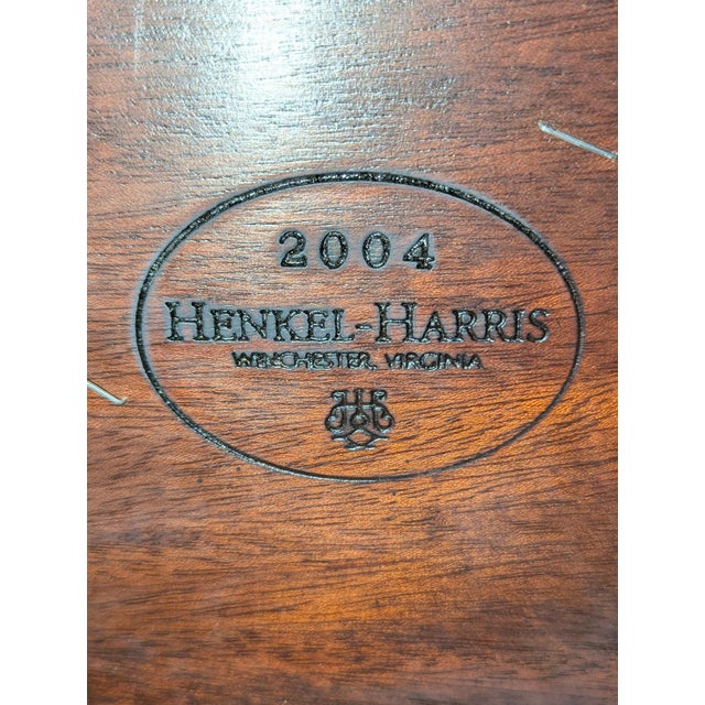 Wood Henkel Harris Clover Top Mahogany Drum Table For Sale - Image 7 of 8