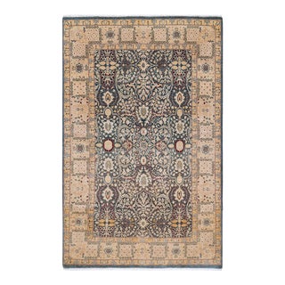 Mogul, One-of-a-Kind Hand-Knotted Area Rug - Gray, 4' 2" x 6' 5" For Sale