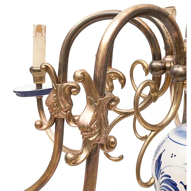 Dutch 8-Light Chandelier, 1940s For Sale - Image 10 of 10