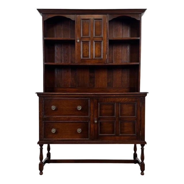Early 20th Century English Oak Dresser For Sale