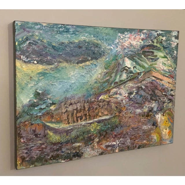 “Freedom 250”, Abstract Impressionism Oil Painting 24”x18" A painting about Lady Liberty and those whom come to her lands....