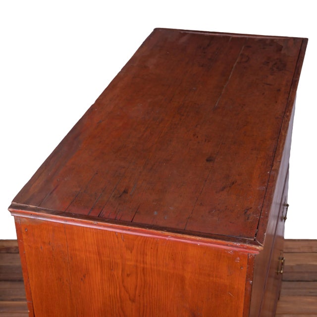 Wood New England Mule Chest, 19th Century For Sale - Image 7 of 11