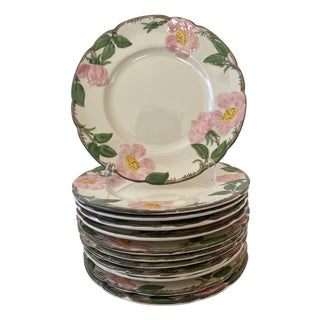 Franciscan Desert Rose Earthenware Salad Plate Set - 12 Plates For Sale