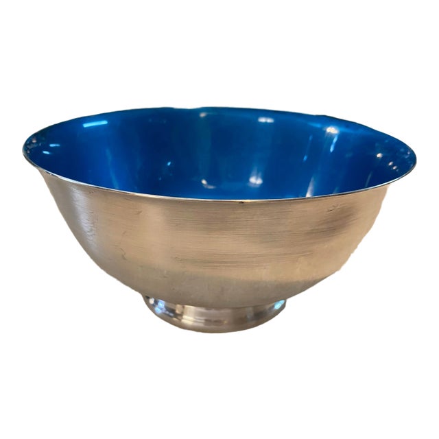 Reed & Barton Blue Enameled Bowl For Sale
