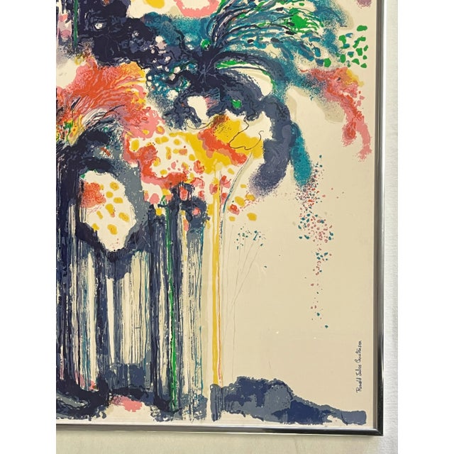 1980's Framed Ronald Julius Christensen Abstract Serigraph For Sale In West Palm - Image 6 of 12
