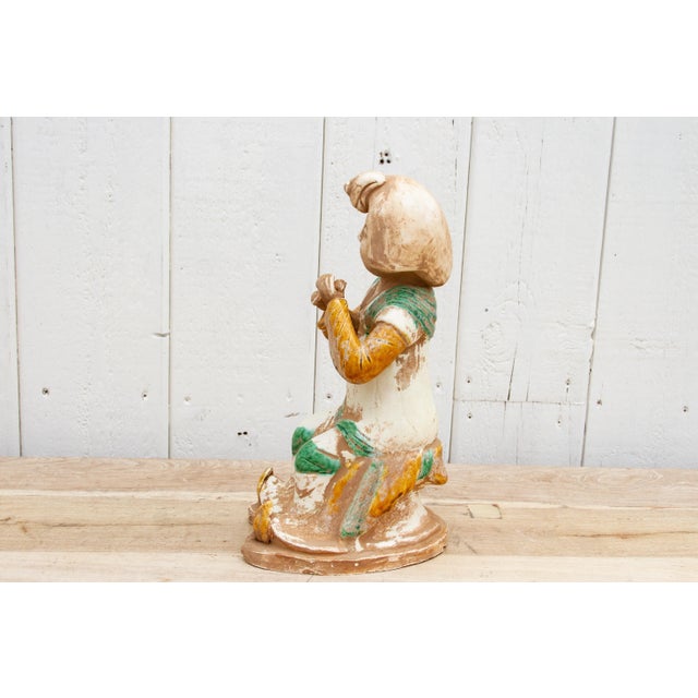 Original Sancai Glazed Chinese Statue For Sale - Image 4 of 9