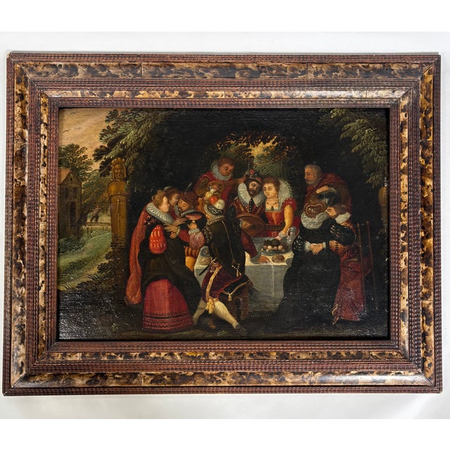 17th Century After David Vinckboons, Flemish School Scene, Oil on Panel, 1600 For Sale - Image 5 of 5