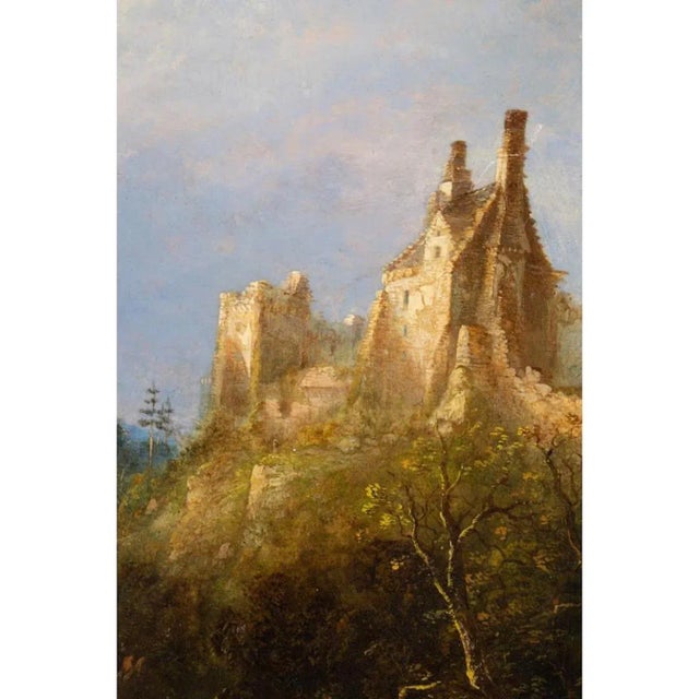 Antique Hawthornden Castle Oil Painting For Sale In Atlanta - Image 6 of 12