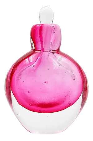 Sommerso Perfume Bottle in Pink and Clear Glass from Murano Glass Sommerso