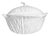 Cabbage Leaf White Ceramic Tureen Lidded Bowl For Sale