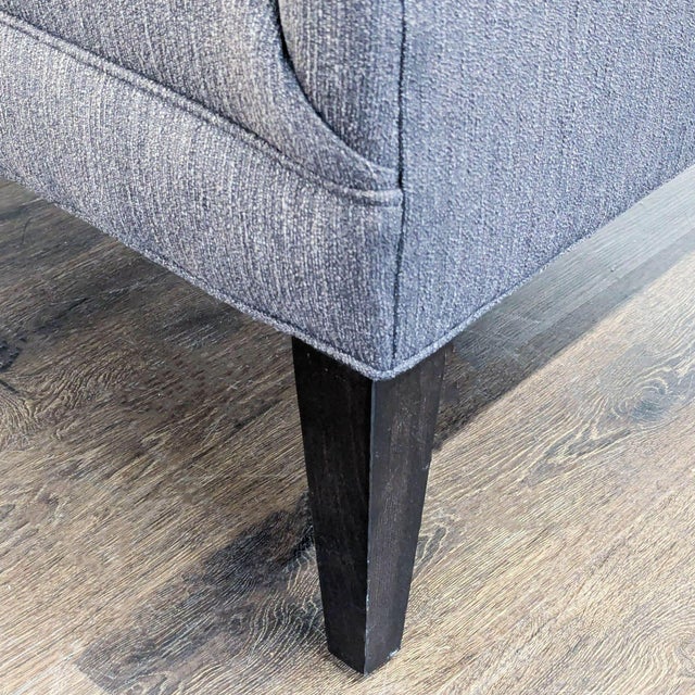 Textile McCreary Modern Lounge Chair – Dark Gray Upholstered Armchair For Sale - Image 7 of 8