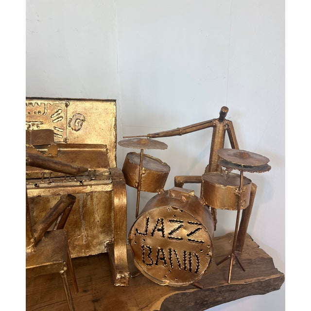 Large Handcrafted Metal Folk Art Sculptures of a Jazz Band, 1960s, Set of 6 For Sale - Image 18 of 18