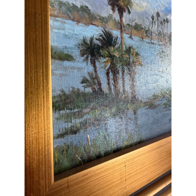 Framed, Signed Oil on Board Painting of Florida Landscape For Sale - Image 4 of 11