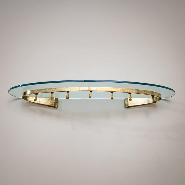 1950s Model 2185 Wall Coat Rack by Max Ingrand for Fontana Arte, Italy, circa 1955 For Sale - Image 5 of 5