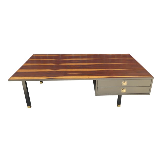 1960s Harvey Probber Brazilian Rosewood and Ebonized Walnut Coffee Table For Sale