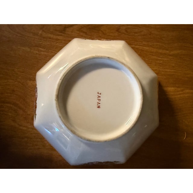Imari Porcelain 1970s Imari Style Japanese Porcelain Octagonal Bowl For Sale - Image 4 of 9