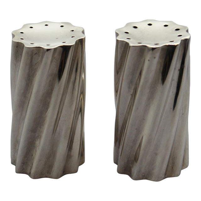 Pair of Towle Sterling Silver Salt & Pepper Shakers For Sale
