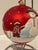 Shabby Chic Vintage European Mercury Glass Handpainted Jumbo Blown Glass Christmas Ball For Sale - Image 3 of 5