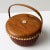Vintage Signed Nantucket Lightship Basket – Handcrafted With Dolphin Lid, Bone Handle & Geometric Pattern For Sale In Buffalo - Image 6 of 12
