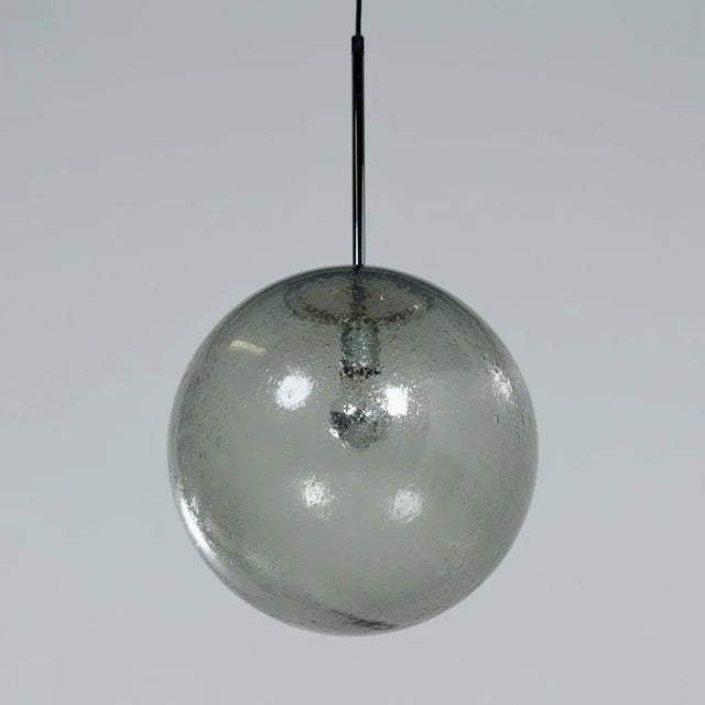 Hanging Lamps in Bubble Glass from Peill & Putzler, 1970s, Set of 2 For Sale - Image 8 of 12