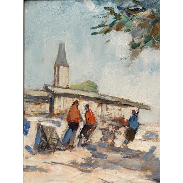 Knut Norman, City Motif, 1950s, Oil Painting on Panel, Framed For Sale - Image 10 of 14